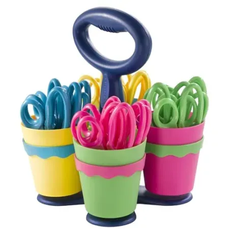 24-count Westcott Kids' 5" Blunt School Scissors w/ Caddy