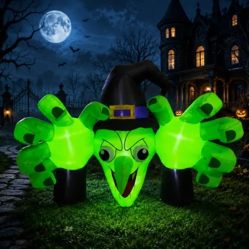 6' Giant Halloween Wicked Witch Inflatable
