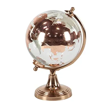 Deco 79 Aluminum Globe with Tiered Base