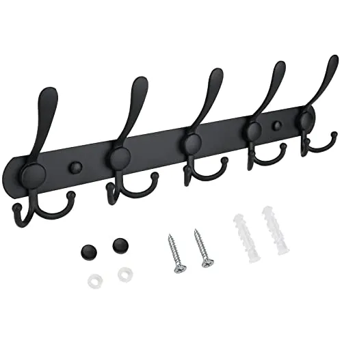 Ticonn Wall Mounted 5-Hook Coat Rack