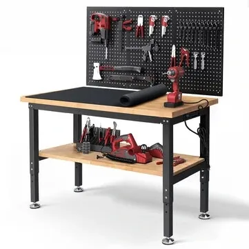 Enjoywood 48" Workbench with Pegboard