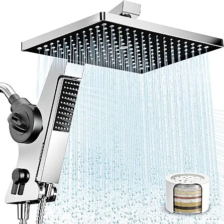12" MakeFit Filtered Rainfall Shower Head & Handheld Combo (3 colors)