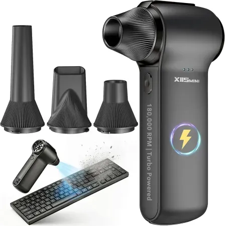 HTAIER 180,000RPM Cordless Electric Air Duster w/ 3-Speed Turbo Fan