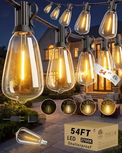 Pesken 54-Foot Outdoor String Lights