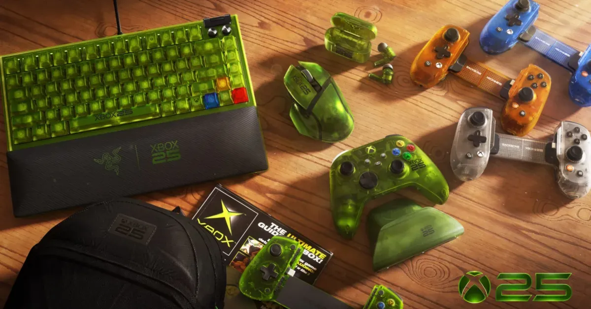 XBOX just unleashed a stacked 25th Anniversary accessory lineup that goes big on translucent green nostalgia