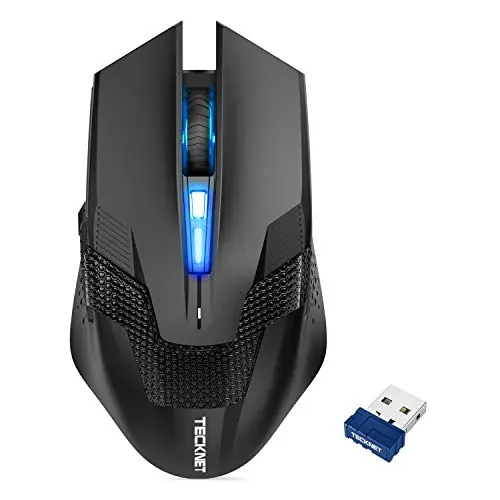 TECKNET Wireless Optical Mouse w/ 8 Programmable Buttons & 4800 DPI