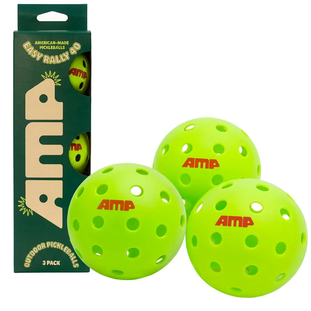 AMP Easy Rally 40 Outdoor Pickleball 3-Pack