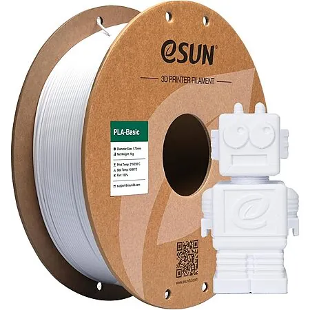 1kg 1.75mm eSUN PLA Basic High Speed 3D Printer Filament (Cold White)