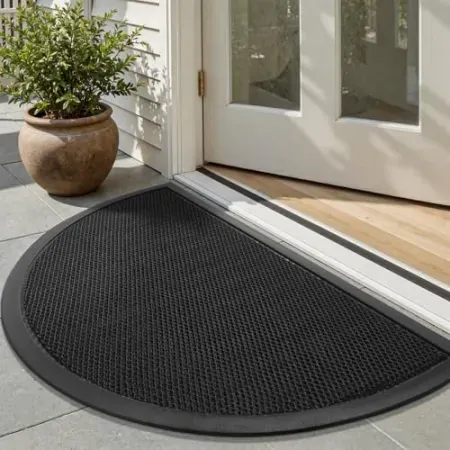 tchdio 17" x 29" Half Circle Door Mat