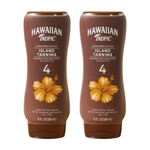 Hawaiian Tropic Island Tanning Lotion SPF 4 2-Pack