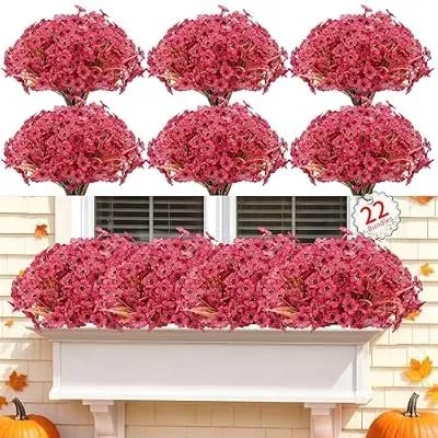 Artificial Fall Flowers Mums 22-Pack