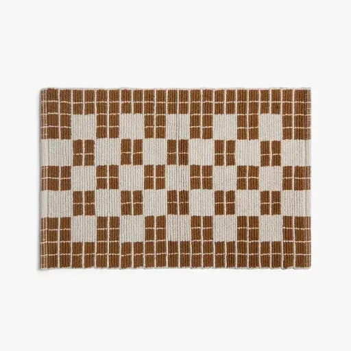 1'6"x2'6" Cotton Tile Tub Mat