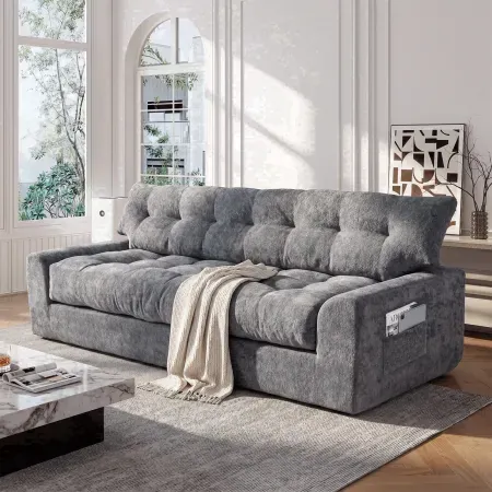 BEHOST 75.6" 3 Seater Boneless Sofa Couch with Extra Deep Seats