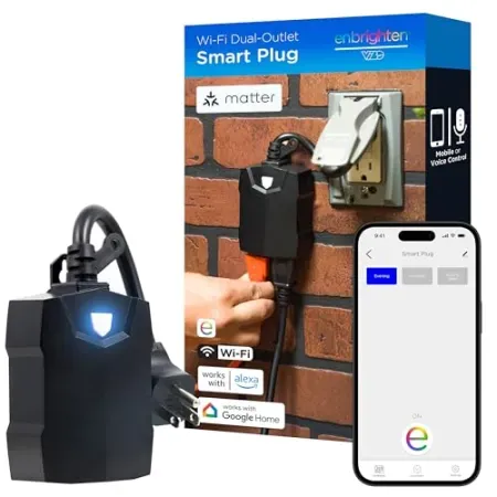 Enbrighten Matter Outdoor Smart Plug w/ Two Outlets