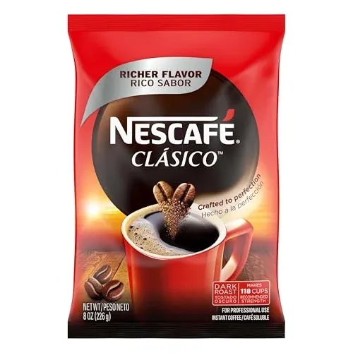 Nescafe Clasico Dark Roast Instant Coffee 8 oz Pouch