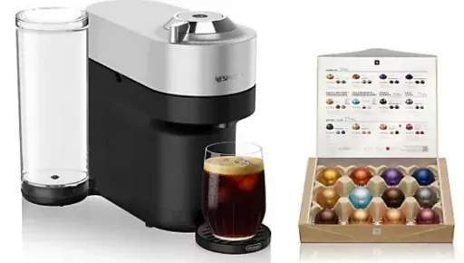 Nespresso Vertuo Pop+ Deluxe Coffee & Espresso Maker with Voucher