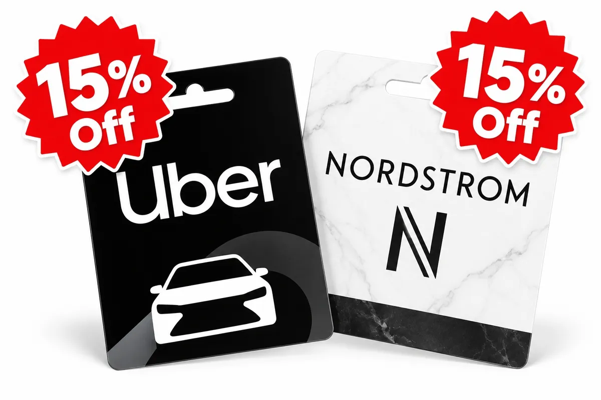 Uber Nordstrom and Several Other Gift Cards for 15% Off