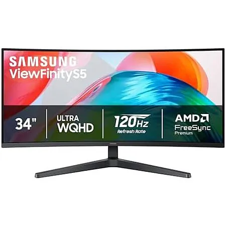 34" Samsung S55GH 3440x1440 UWQHD 120Hz 5ms Curved VA Monitor