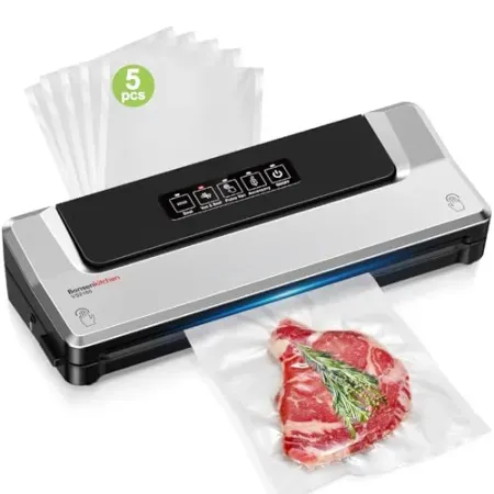 Bonsenkitchen Vacuum Sealer Machine w/ 5 Bags