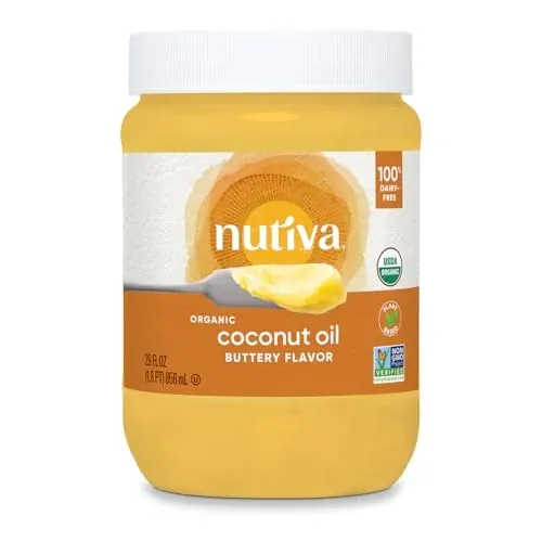 Nutiva Coconut Oil for Cooking and Baking, Butter Flavor 29 fl oz