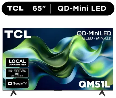 TCL 65" QM51L Series QD-Mini LED QLED 4K UHD HDR Smart Google TV (2026)