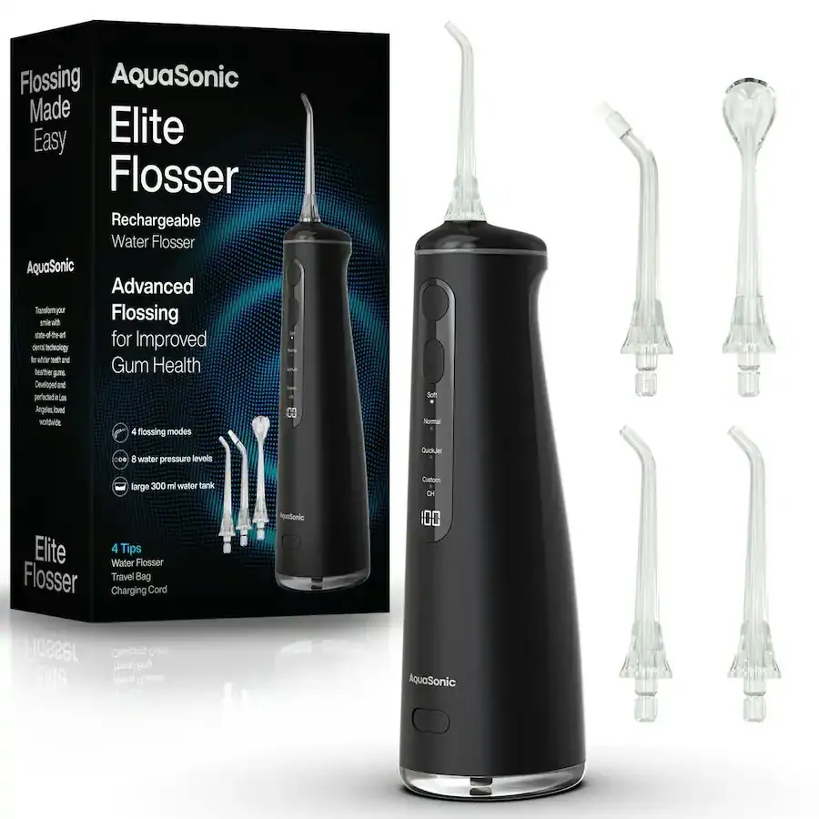 AquaSonic Elite Flosser Rechargeable Water Flosser