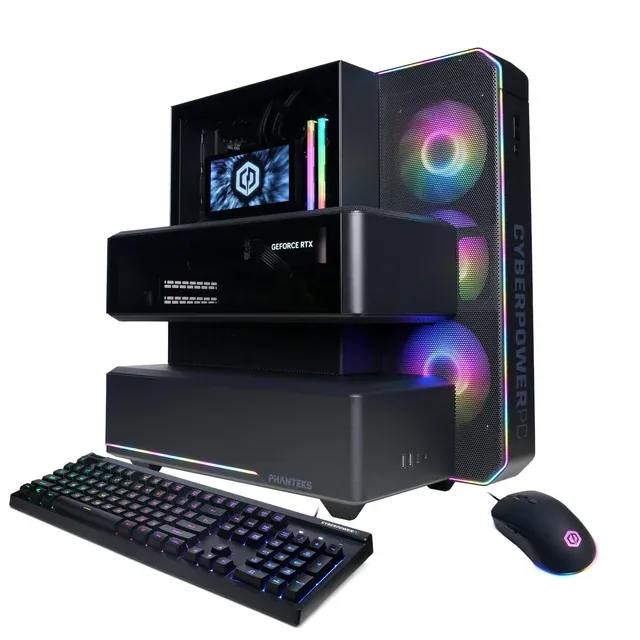 CyberPowerPC Gaming PC, AMD Ryzen 7 9850X3D, NVIDIA GeForce RTX 5090 32GB, 32GB DDR5, 2TB SSD