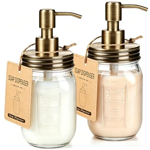 Mason Jar Liquid Soap Dispensers 2-Pack