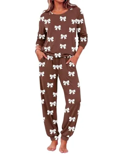 Ekouaer Long Sleeve Soft Pajama Sets