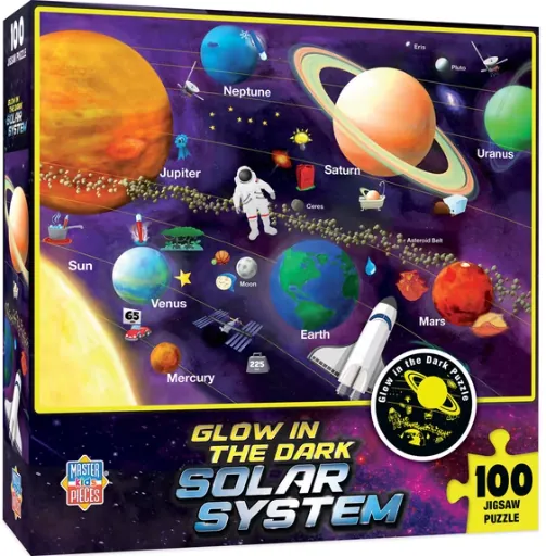 MasterPieces Glow in the Dark Solar System 100 Piece Jigsaw Puzzle