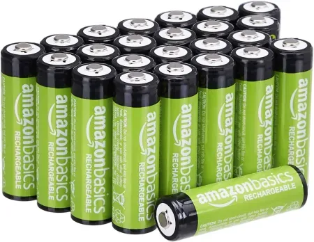 24-Pack AmazonBasics AA NiMH Rechargeable Batteries