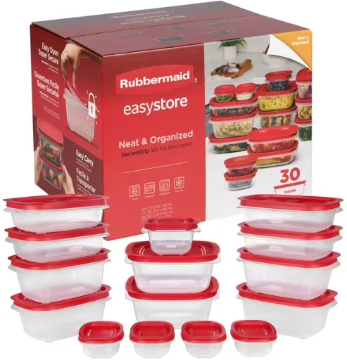 Rubbermaid EasyStore Containers with Lids 30-Piece Set
