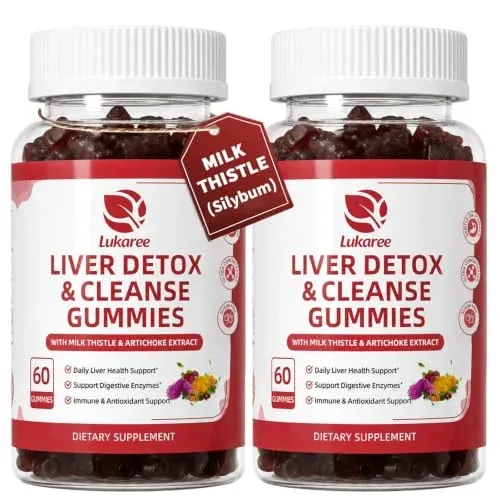Natural Liver Cleanse Detox & Repair Gummies - Daily Liver Support, 120 Count
