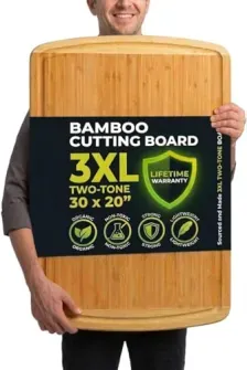 Greener Chef 30" x 20" Organic Extra Large Cutting Board