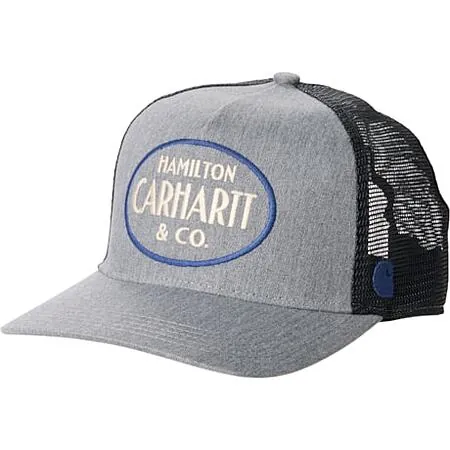 Carhartt Hamilton Embroidered Trucker Hat (Steel)