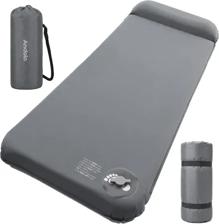 3" Andola Memory Foam Self-Inflating Sleeping Pad w/ Pillow