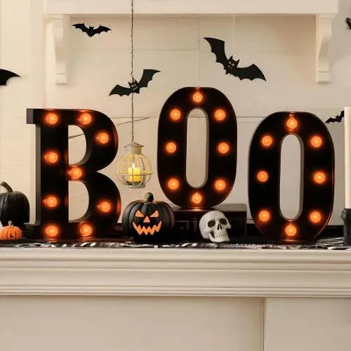 “Boo” LED Marquee Light Up Letters Sign
