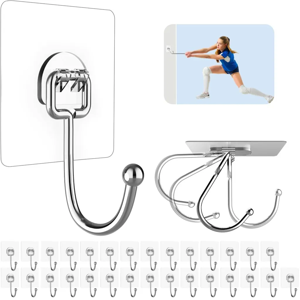 Large Adhesive Hooks 30-Pack