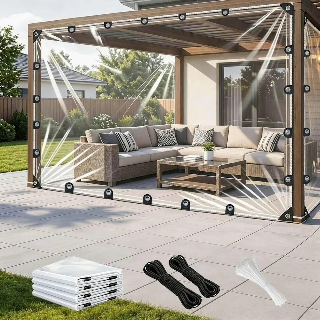 4x6-Foot Clear Waterproof Tarp