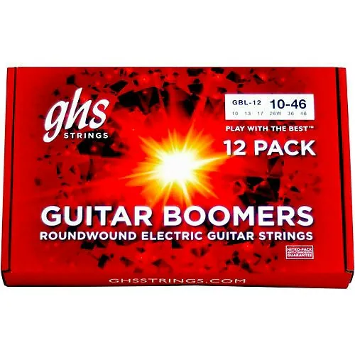 GHS Light Electric Guitar Boomers Strings 12-Pack
