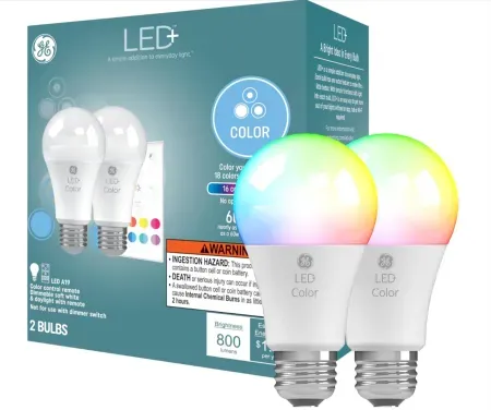 2-Pack GE Lighting LED+ Color Changing LED Light Bulbs w/ Remote