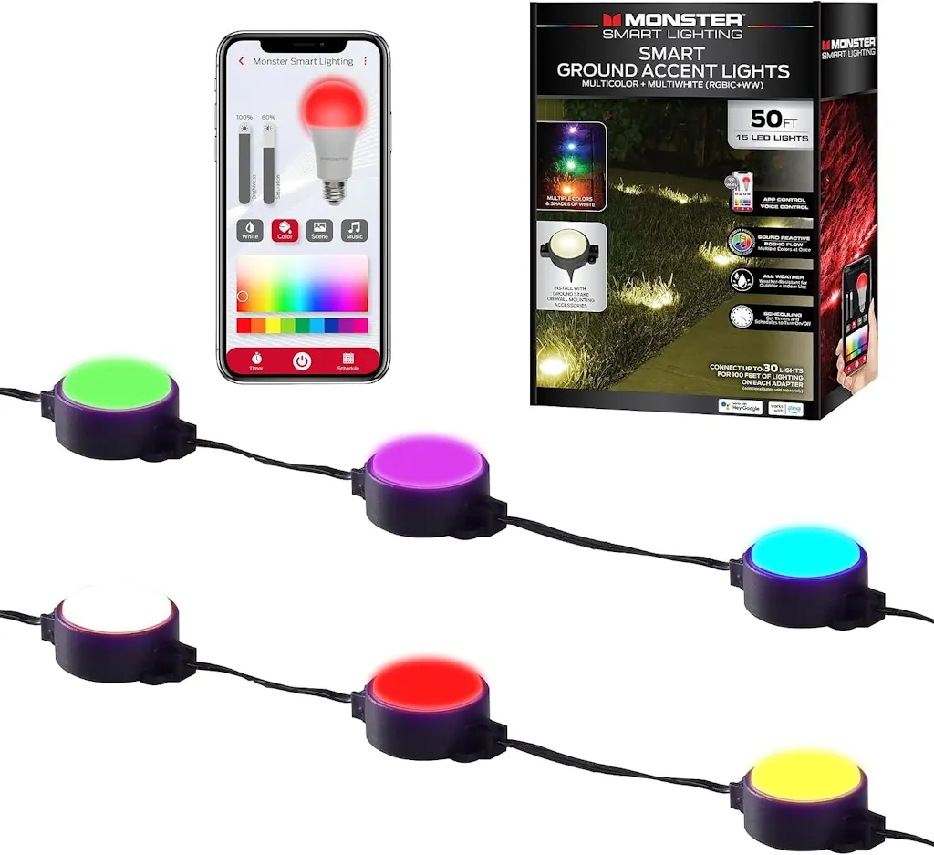 Monster 50-Foot Outdoor Ground LED Lights
