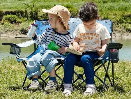 Busy Bee Oversized Kids Camping Chair with Cup Holder