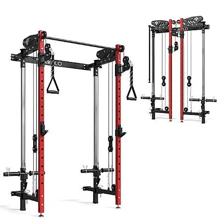 Mikolo Foldable Wall Mounted Squat Power Rack Cage (1000 Lbs. Capacity)