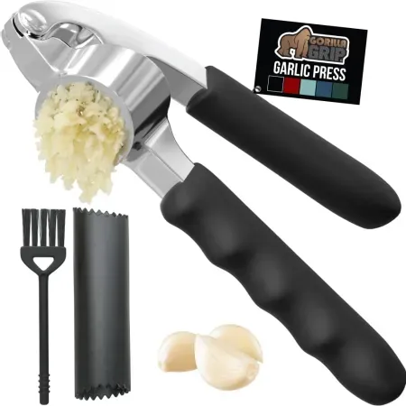 GORILLA GRIP Heavy Duty Mincer Garlic Peeler and Press Set