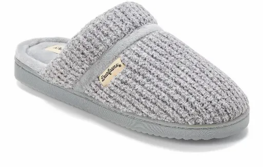 Dearfoams Serena Marled Chenille Women's Scuff Slippers in Purple
