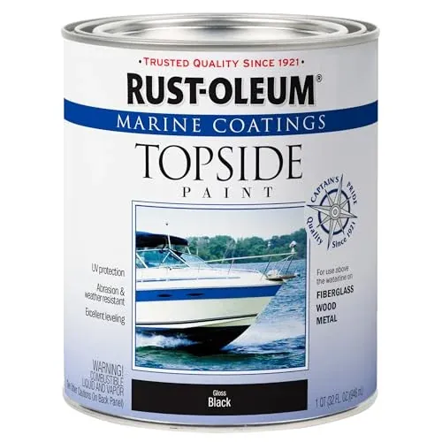Rust-Oleum Marine Topside Boat Paint 32-Oz (Semi-Gloss Black)