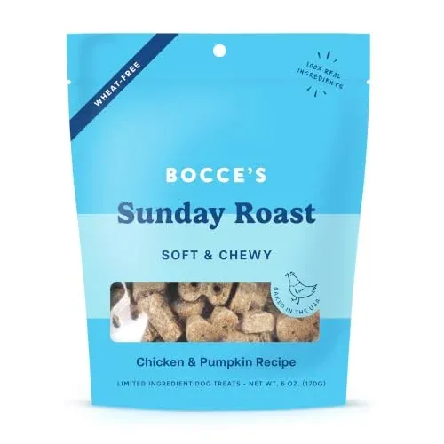 Bocce’s Bakery Sunday Roast Soft & Chewy Dog Treats with Chicken & Pumpkin