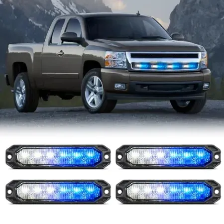 4-Pack Nilight 6-LED Emergency Strobe Light Bar