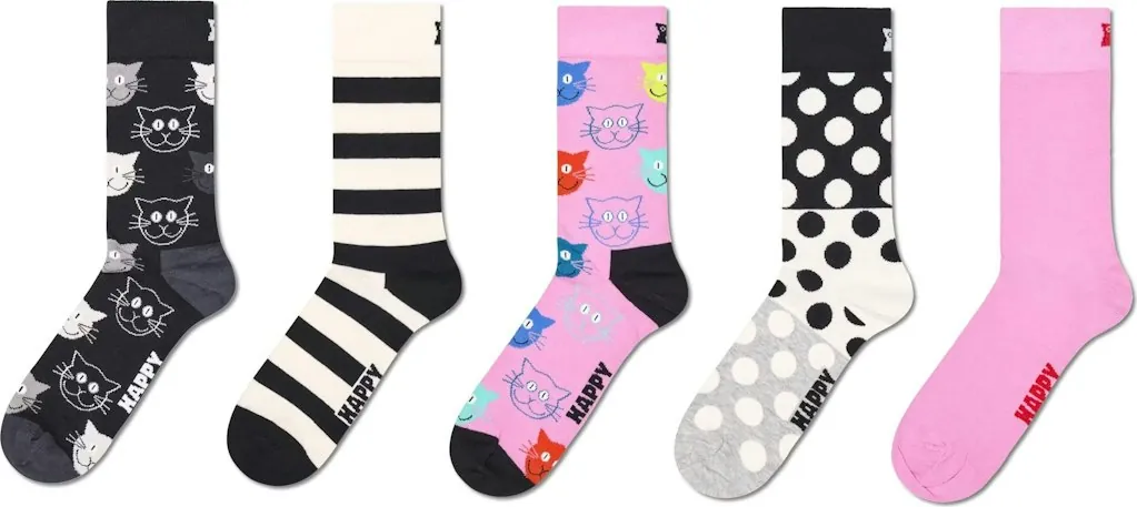 Happy Socks Unisex Pattern Socks 5-Pack